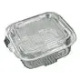 Saladbowl 500cc Transparent square + fixed Lids 132x132x50mm - Horecavoordeel.com
