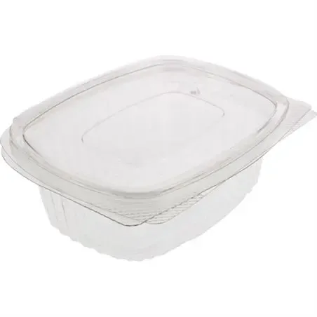 Saladbowl 750cc rectangular Transparent Leakprowith  - Horecavoordeel.com