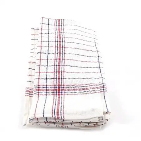 Kitchen towels Blue/Red with stripes 65x65cm  - Horecavoordeel.com