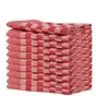 Kitchen towels Blocked Red 65x65cm - Horecavoordeel.com