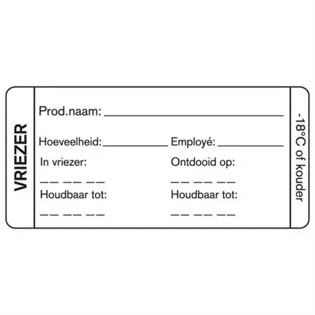 Day labels Freezer Blank 75x35mm - Horecavoordeel.com