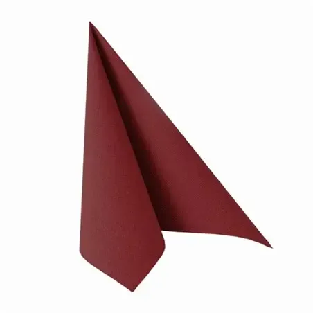 Napkins Bordeaux 40x40cm 2 Layers 1-4 fold Pvi - Horecavoordeel.com