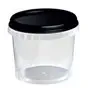Ringlock Cups - containers With seal closure 565cc PP Clear + Lid PP Black - Horecavoordeel.com