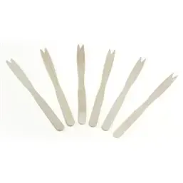 Wooden French fries Forks (fsc) 140mm - Horecavoordeel.com