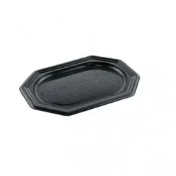 Catering platters - trays octagonal 35cm Pet Black  - Horecavoordeel.com
