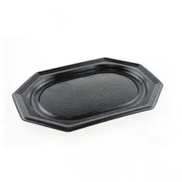 Catering platters - trays octagonal 45cm Pet Black  - Horecavoordeel.com