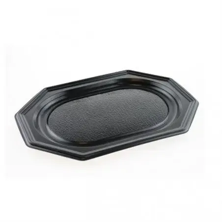 Catering platters - trays octagonal 55cm Pet Black  - Horecavoordeel.com