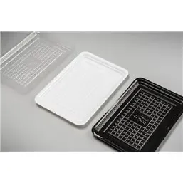 Meat Tray 12½ x18cm With Pane white Plastic Hero  - Horecavoordeel.com