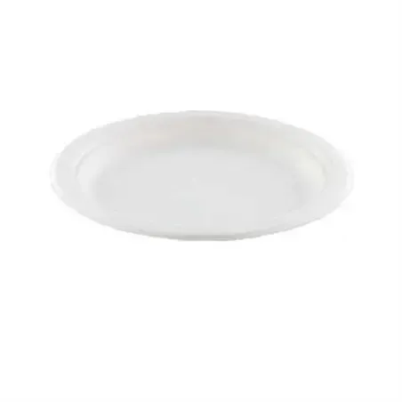 Plate - dish Sugar cane 17cm 1-compartment white - Horecavoordeel.com