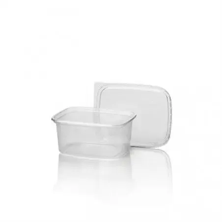 Salad trays - containers 108 Series 250cc Rectangle smooth Transparent 108/45 - Horecavoordeel.com