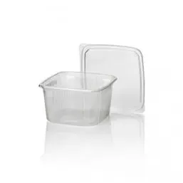 114 Series 500cc trays - containers Square PS Transparent  - Horecavoordeel.com
