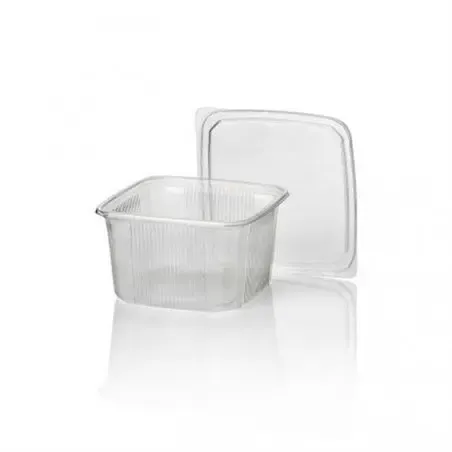 114 Series 500cc trays - containers Square PP Transparent - Horecavoordeel.com