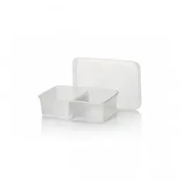 Microwave Meal containers - Bins 173 Series 650cc Rectangle PP Transparent 2-compartments - Horecavoordeel.com