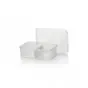 Microwave Meal containers - Bins 173 Series 650cc Rectangle PP Transparent 2-compartments - Horecavoordeel.com