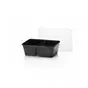 Microwave Meal containers - Bins 173 Series 750cc Rectangle PP Black 2-compartments - Horecavoordeel.com