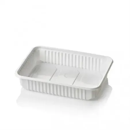 Microwave Meal containers - Bins 180 Series 500cc Rectangle PP White - Horecavoordeel.com