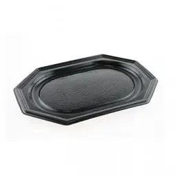 Catering platters - trays octagonal 35cm Pet Black - Horecavoordeel.com