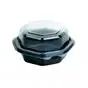 Octaview Box PS Black with fixed Lids Transparent 118x60 - Horecavoordeel.com