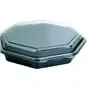 Octaview Box PS Black with fixed Lids Transparent 230x50 - Horecavoordeel.com