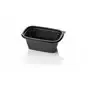 Saladbowl Dome Pack 750cc rectangular PET Black + Lids Transparent - Horecavoordeel.com