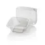 Saladbowl Dome Pack 1000cc rectangular PET Crystal clear + Lids Transparent - Horecavoordeel.com