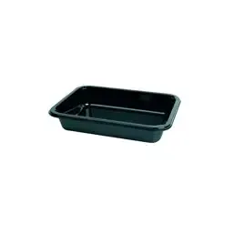 CPET Trays 187x137x34mm  600cc 1- compartment Black - Horecavoordeel.com