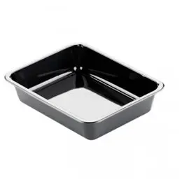 CPET Trays 226x176x54mm 1500cc 1- compartment Black - Horecavoordeel.com