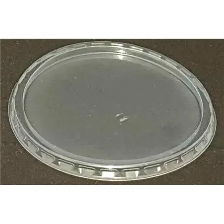 Round Salad lids for trays - containers 101 Series Ribbed PP Transparent Ø 101mm  - Horecavoordeel.com