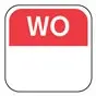 Day labels Wednesday 19x19mm Red-Blank - Horecavoordeel.com
