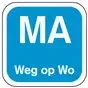 Day labels Monday Away on Wednesday 19x19mm Blue - Horecavoordeel.com