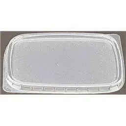 Retangle Salad lids for trays - containers 108 Series Ribbed PP Transparent 108mm  - Horecavoordeel.com