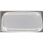 Retangle Salad lids for trays - containers 108 Series Ribbed PP Transparent 108mm  - Horecavoordeel.com
