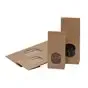 Sealable Brown Kraft Block bottom bag With Window 80+50x250mm - Horecavoordeel.com