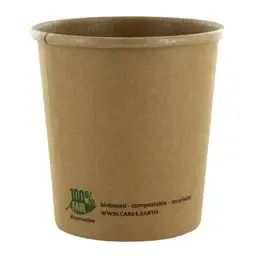 Soup Cups To Go Brown Cardboard 16oz  "100% FAIR" 470ml Ø 98mm - Horecavoordeel.com