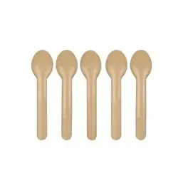 Spoons paper Brown 132mm "100% FAIR" - Horecavoordeel.com