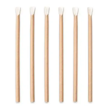 Paper Spoon Straws Brown Ø 8mm x 23cm "100% Fair" - Horecavoordeel.com