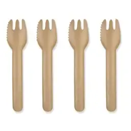 Snack Forks paper 132mm Brown "100% FAIR" - Horecavoordeel.com