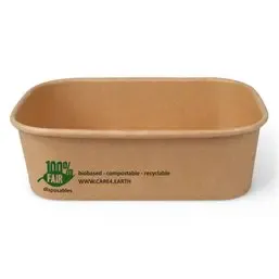 Menu Box Cardboard 750ml "100% Fair" 173x120x57mm - Horecavoordeel.com