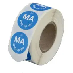 Labels Flush (Mon go on Wed) Blue Ø19mm - Horecavoordeel.com