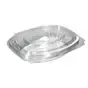 Salad Bowl Rectangular with Secure Lid PLA 250ml 126 x 59 x 40mm Transparent - Horecavoordeel.com