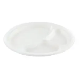 Plates Sugarcane 3-compt. Ø 260mm - Horecavoordeel.com