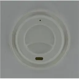 Lids for To Go Cups White Sugarcane Ø 80mm - Horecavoordeel.com