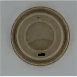 Lids for To Go Cups Brown Sugarcane Ø 80mm - Horecavoordeel.com