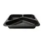 Menu Box PP 3-compt. Black 227 x 178 x 49mm - Horecavoordeel.com
