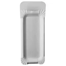 Cardboard Plates "Pure" 80 x 210mm White with handle - Horecavoordeel.com