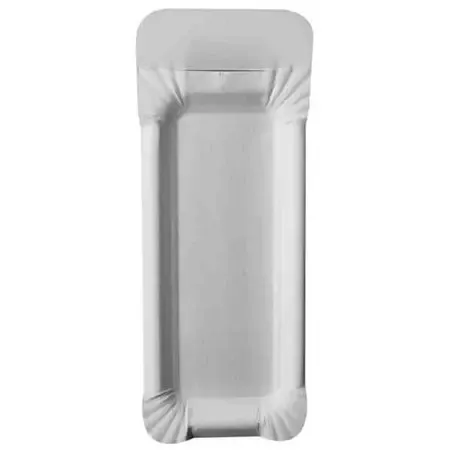 Cardboard Plates "Pure" 80 x 210mm White with handle - Horecavoordeel.com