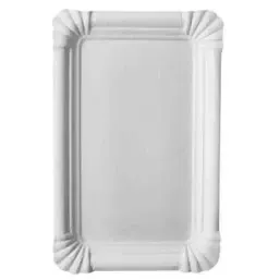Cardboard Plates "Pure" 13cm x 20cm White - Horecavoordeel.com