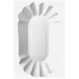 Cardboard Plates "Pure" Ovaal 105 x 200 x 35mm White - Horecavoordeel.com