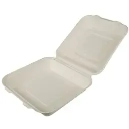Menu Box  Sugarcane "Pure" 1-compt. White 255 x 255 x 80mm - Horecavoordeel.com