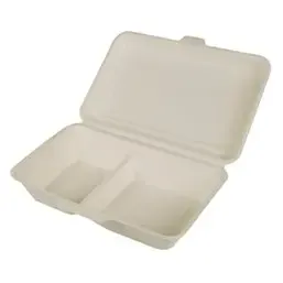 Menu Box  Sugarcane "Pure" 2-compt. 255 x 255 x 80mm - Horecavoordeel.com